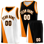 Custom White Black Slanting Two Lines Color Block Sports Uniform Basketball Jersey | BuyFootballJersey
