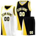 Custom White Black Slanting Two Lines Color Block Sports Uniform Basketball Jersey | BuyFootballJersey