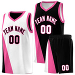 Custom White Black Slanting Two Lines Color Block Sports Uniform Basketball Jersey | BuyFootballJersey