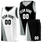 Custom White Black Slanting Two Lines Color Block Sports Uniform Basketball Jersey | BuyFootballJersey