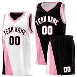 Custom White Black Slanting Two Lines Color Block Sports Uniform Basketball Jersey | BuyFootballJersey