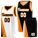Custom White Black Slanting Two Lines Color Block Sports Uniform Basketball Jersey | BuyFootballJersey