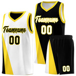 Custom White Black Slanting Two Lines Color Block Sports Uniform Basketball Jersey | BuyFootballJersey