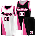 Custom White Black Slanting Two Lines Color Block Sports Uniform Basketball Jersey | BuyFootballJersey