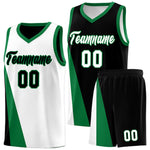 Custom White Black Slanting Two Lines Color Block Sports Uniform Basketball Jersey | BuyFootballJersey