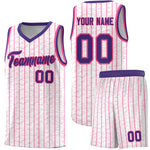 Custom White Custom Gray Pinstripe Retro Sets Uniform Basketball Jersey | BuyFootballJersey