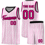 Custom White Custom Gray Pinstripe Retro Sets Uniform Basketball Jersey | BuyFootballJersey