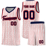 Custom White Custom Gray Pinstripe Retro Sets Uniform Basketball Jersey | BuyFootballJersey