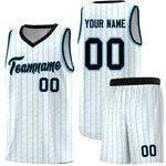 Custom White Custom Gray Pinstripe Retro Sets Uniform Basketball Jersey | BuyFootballJersey