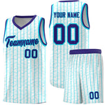 Custom White Custom Gray Pinstripe Retro Sets Uniform Basketball Jersey | BuyFootballJersey
