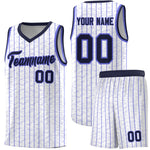Custom White Custom Gray Pinstripe Retro Sets Uniform Basketball Jersey | BuyFootballJersey