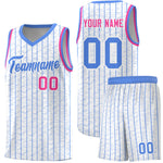 Custom White Custom Gray Pinstripe Retro Sets Uniform Basketball Jersey | BuyFootballJersey