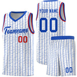 Custom White Custom Gray Pinstripe Retro Sets Uniform Basketball Jersey | BuyFootballJersey