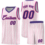 Custom White Custom Gray Pinstripe Retro Sets Uniform Basketball Jersey | BuyFootballJersey