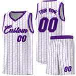 Custom White Custom Gray Pinstripe Retro Sets Uniform Basketball Jersey | BuyFootballJersey
