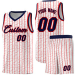 Custom White Custom Gray Pinstripe Retro Sets Uniform Basketball Jersey | BuyFootballJersey