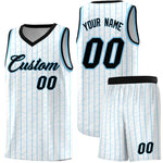 Custom White Custom Gray Pinstripe Retro Sets Uniform Basketball Jersey | BuyFootballJersey