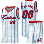 Custom White Custom Gray Pinstripe Retro Sets Uniform Basketball Jersey | BuyFootballJersey