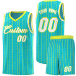 Custom Sky Blue Custom Gray Pinstripe Retro Sets Uniform Basketball Jersey | BuyFootballJersey