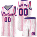 Custom White Custom Gray Pinstripe Retro Sets Uniform Basketball Jersey | BuyFootballJersey