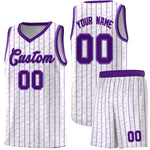Custom White Custom Gray Pinstripe Retro Sets Uniform Basketball Jersey | BuyFootballJersey