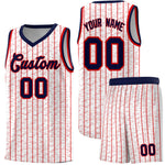 Custom White Custom Gray Pinstripe Retro Sets Uniform Basketball Jersey | BuyFootballJersey