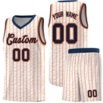 Custom White Custom Gray Pinstripe Retro Sets Uniform Basketball Jersey | BuyFootballJersey