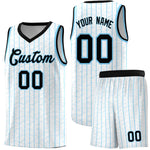 Custom White Custom Gray Pinstripe Retro Sets Uniform Basketball Jersey | BuyFootballJersey