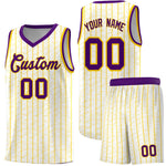 Custom White Custom Gray Pinstripe Retro Sets Uniform Basketball Jersey | BuyFootballJersey