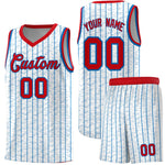 Custom White Custom Gray Pinstripe Retro Sets Uniform Basketball Jersey | BuyFootballJersey