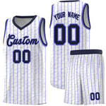 Custom White Custom Gray Pinstripe Retro Sets Uniform Basketball Jersey | BuyFootballJersey