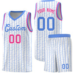 Custom White Custom Gray Pinstripe Retro Sets Uniform Basketball Jersey | BuyFootballJersey