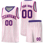 Custom White Custom Gray Pinstripe Retro Sets Uniform Basketball Jersey | BuyFootballJersey
