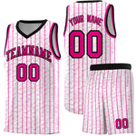 Custom White Custom Gray Pinstripe Retro Sets Uniform Basketball Jersey | BuyFootballJersey