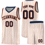 Custom White Custom Gray Pinstripe Retro Sets Uniform Basketball Jersey | BuyFootballJersey