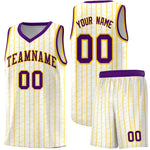 Custom White Custom Gray Pinstripe Retro Sets Uniform Basketball Jersey | BuyFootballJersey