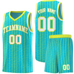 Custom Sky Blue Custom Gray Pinstripe Retro Sets Uniform Basketball Jersey | BuyFootballJersey