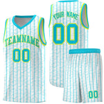 Custom White Custom Gray Pinstripe Retro Sets Uniform Basketball Jersey | BuyFootballJersey