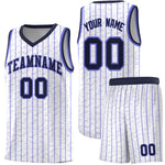 Custom White Custom Gray Pinstripe Retro Sets Uniform Basketball Jersey | BuyFootballJersey