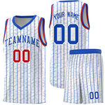 Custom White Custom Gray Pinstripe Retro Sets Uniform Basketball Jersey | BuyFootballJersey