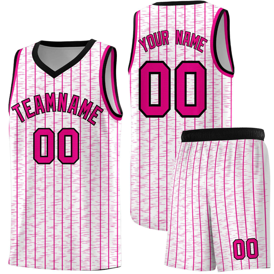 Custom White Custom Gray Pinstripe Retro Sets Uniform Basketball Jersey | BuyFootballJersey