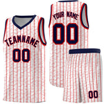 Custom White Custom Gray Pinstripe Retro Sets Uniform Basketball Jersey | BuyFootballJersey
