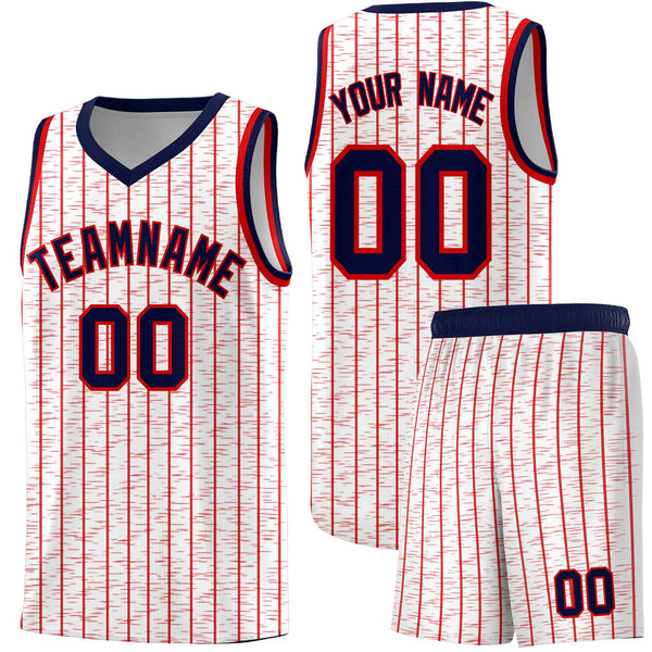 Custom White Custom Gray Pinstripe Retro Sets Uniform Basketball Jersey | BuyFootballJersey