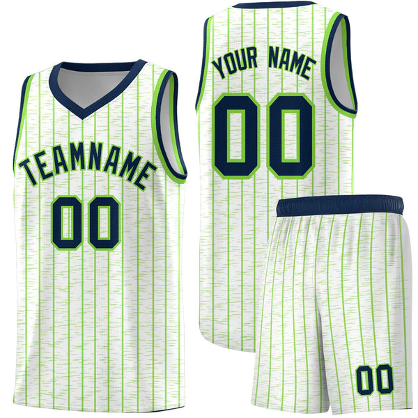 Custom White Custom Gray Pinstripe Retro Sets Uniform Basketball Jersey | BuyFootballJersey