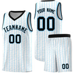 Custom White Custom Gray Pinstripe Retro Sets Uniform Basketball Jersey | BuyFootballJersey