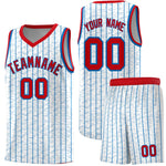 Custom White Custom Gray Pinstripe Retro Sets Uniform Basketball Jersey | BuyFootballJersey
