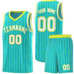 Custom Sky Blue Custom Gray Pinstripe Retro Sets Uniform Basketball Jersey | BuyFootballJersey