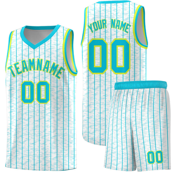Custom White Custom Gray Pinstripe Retro Sets Uniform Basketball Jersey | BuyFootballJersey