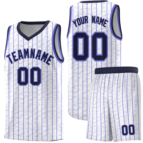 Custom White Custom Gray Pinstripe Retro Sets Uniform Basketball Jersey | BuyFootballJersey