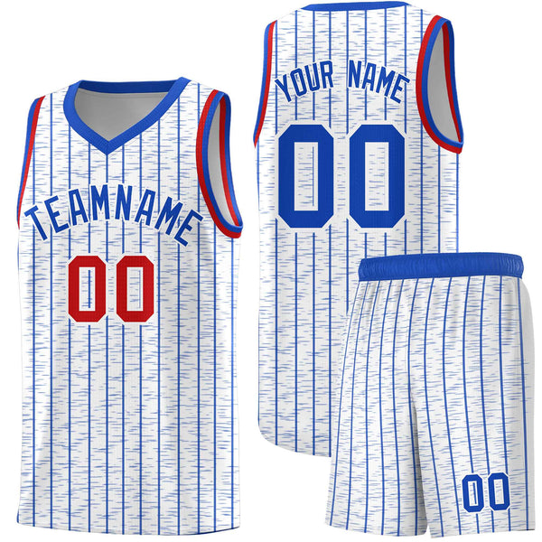 Custom White Custom Gray Pinstripe Retro Sets Uniform Basketball Jersey | BuyFootballJersey